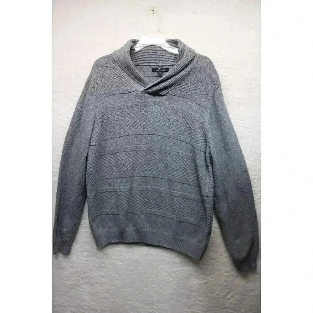 Marc Anthony Men's Alpaca Blend Sweater-Size XXL-Gray